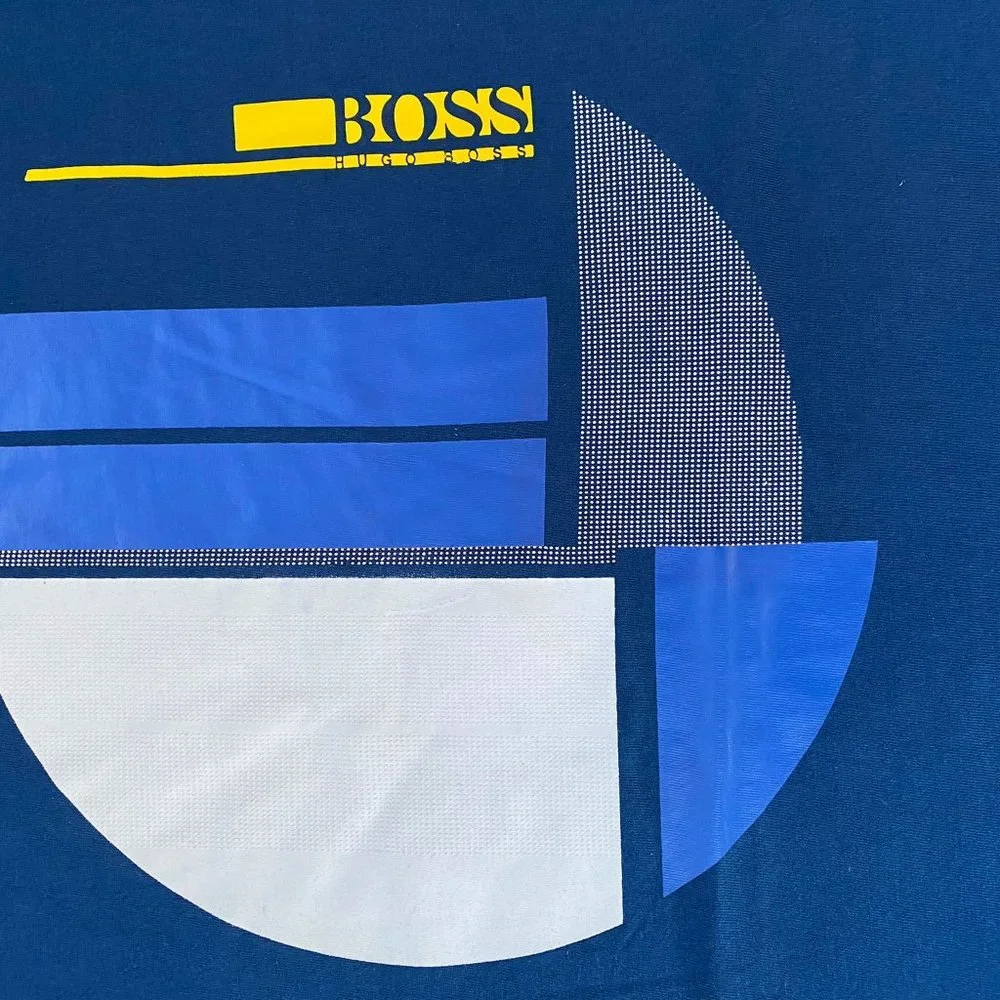 NWT Men's HUGO BOSS Cotton T-Shirts Color Dark Blue Size S, M, L, XL, XXL - Picture 4 of 6